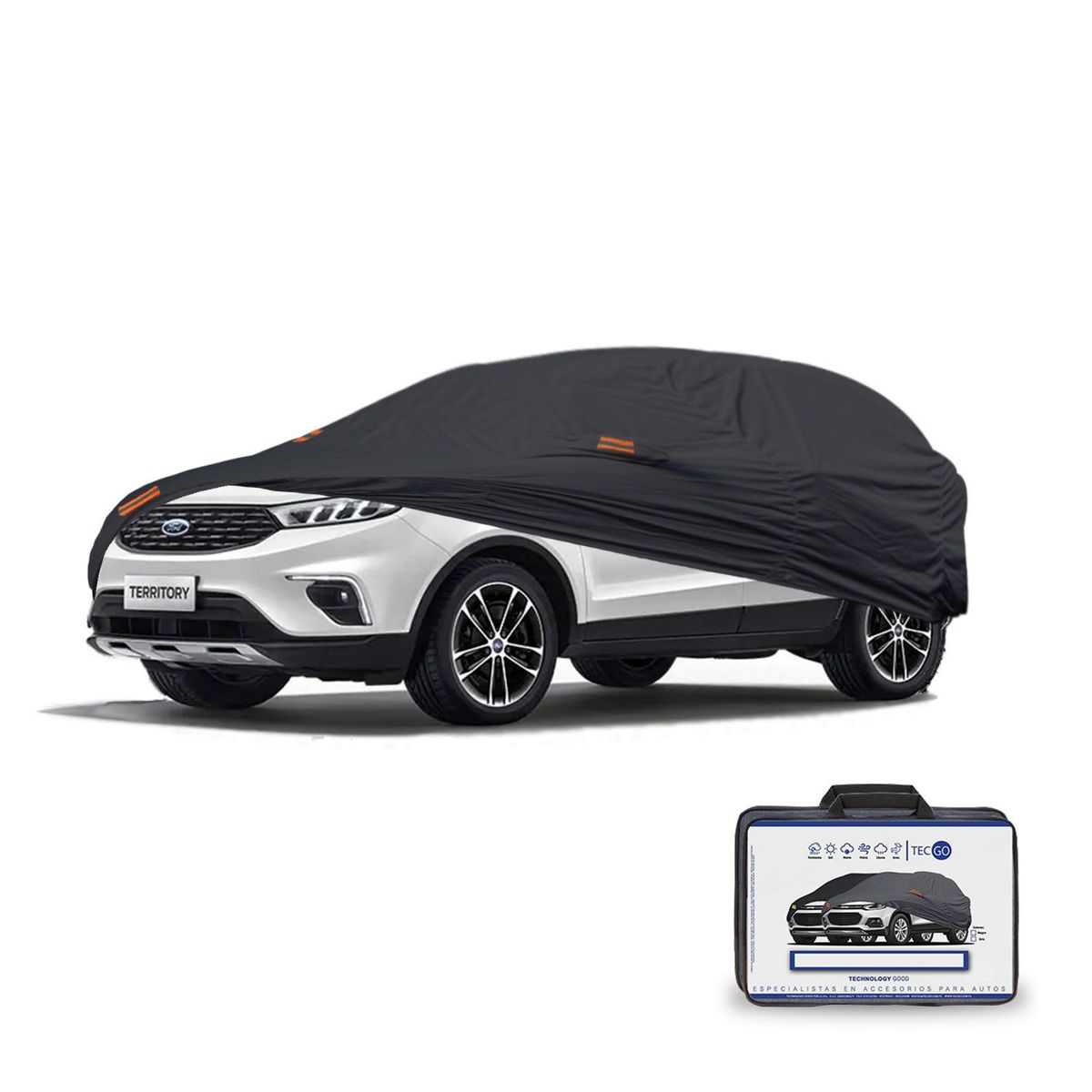 TECGO - PROTECTOR FUNDA COBERTOR TIPO FORD TERRITORY GRIS