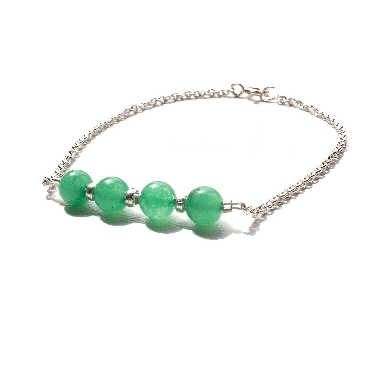 GENERICO - Pulsera Elegante de Jade y Plata 1Ley