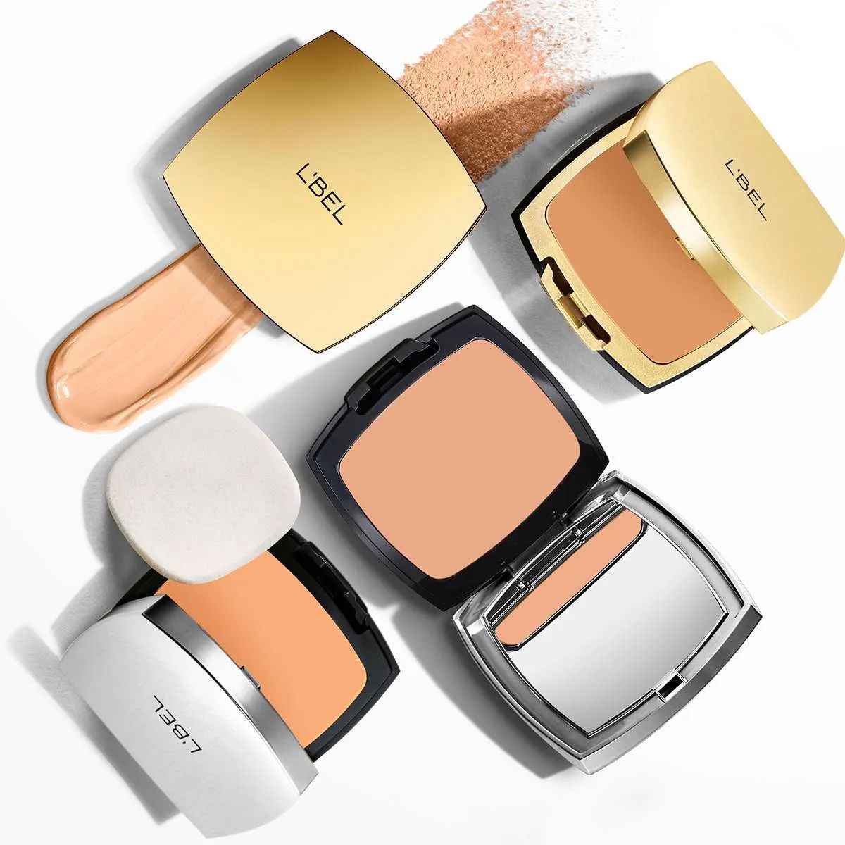 LBEL - Polvo Compacto Doble Uso Claire 1-2-3 Divine Dorado
