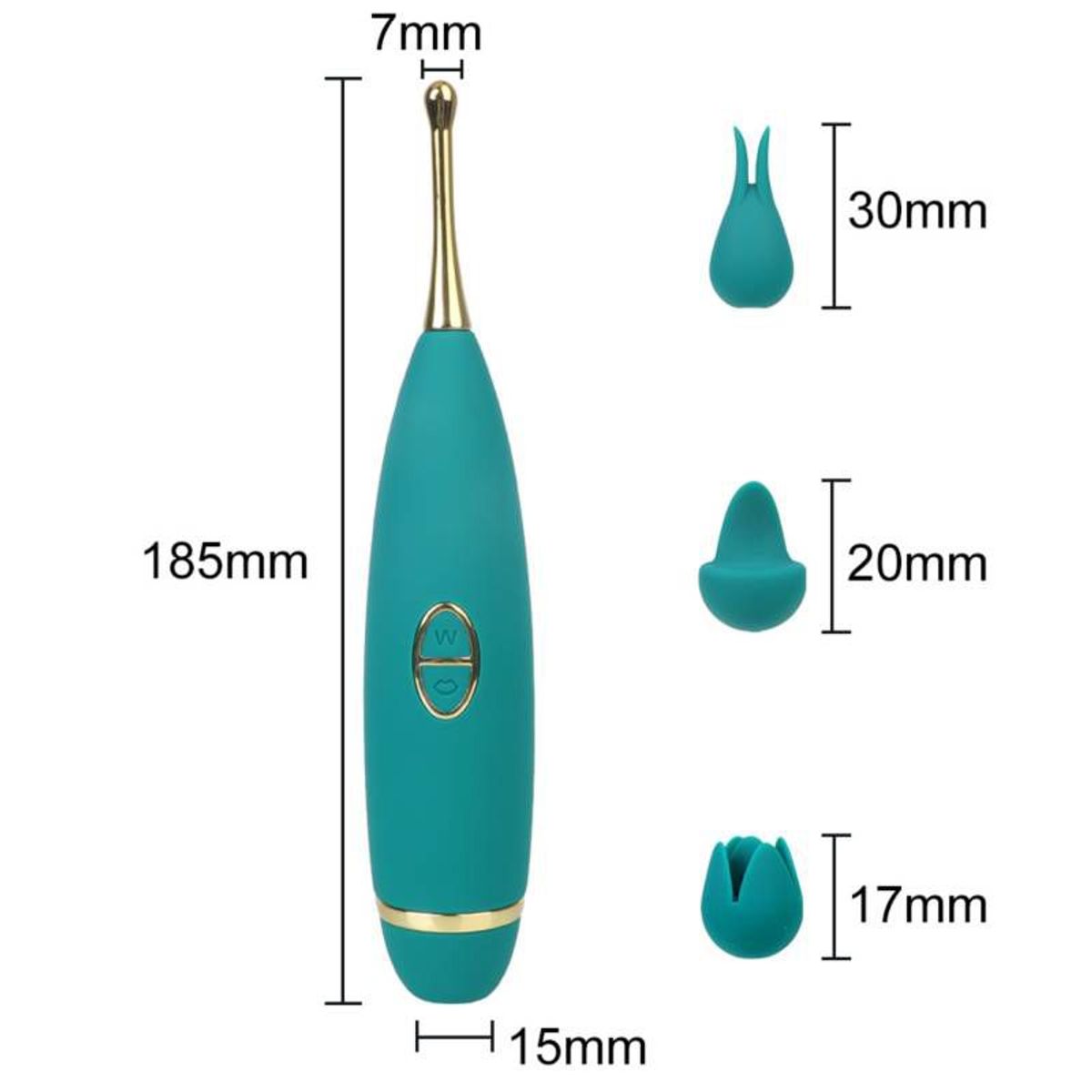 GENERICO - Vibrador 3 en 1 lápiz de 10 vibraciones succión graduable