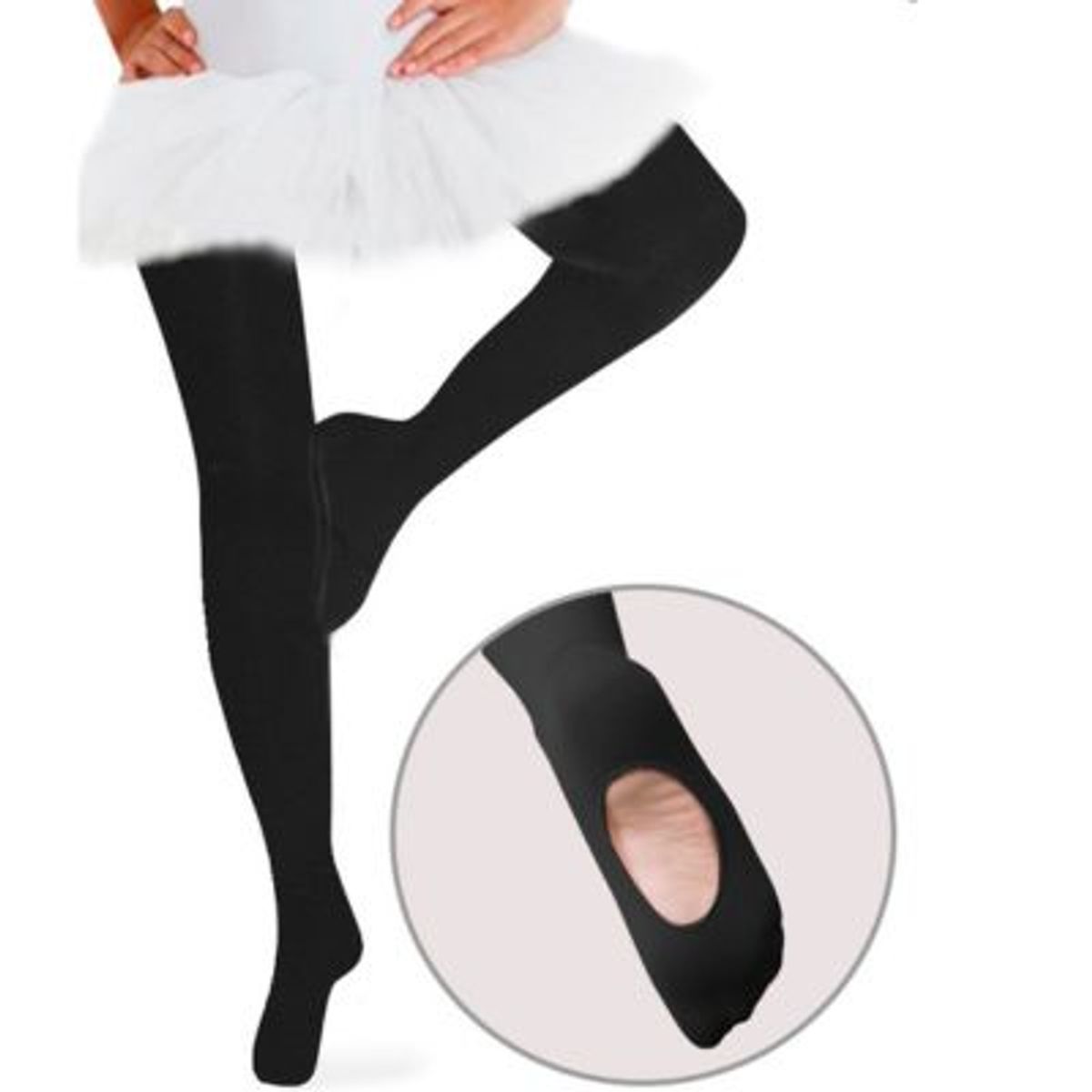 GENERICO - Pantie Convertible de danza Ballet NEGRO