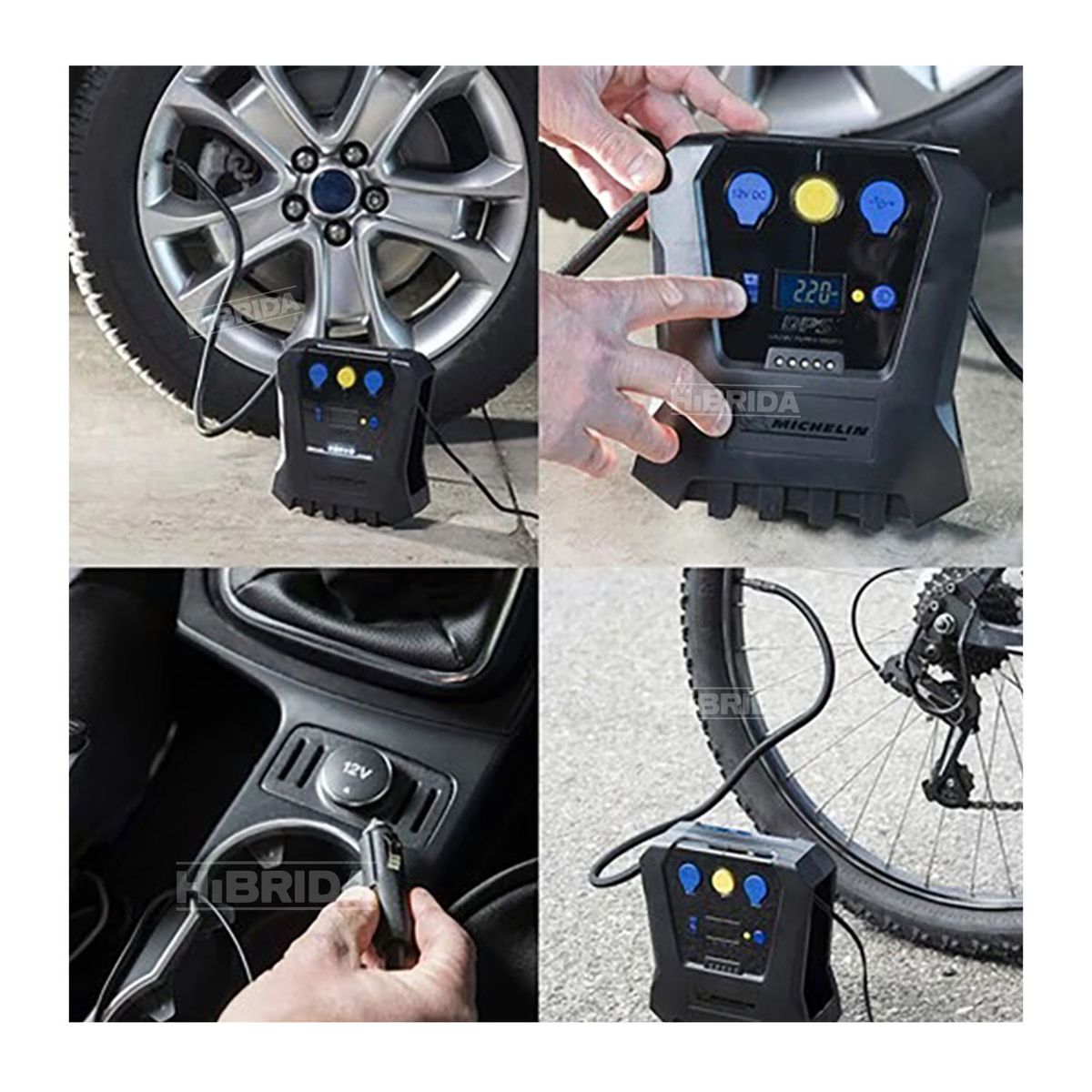 GENERICO - Compresor de Aire Inflador 12v para Llantas Carros Moto