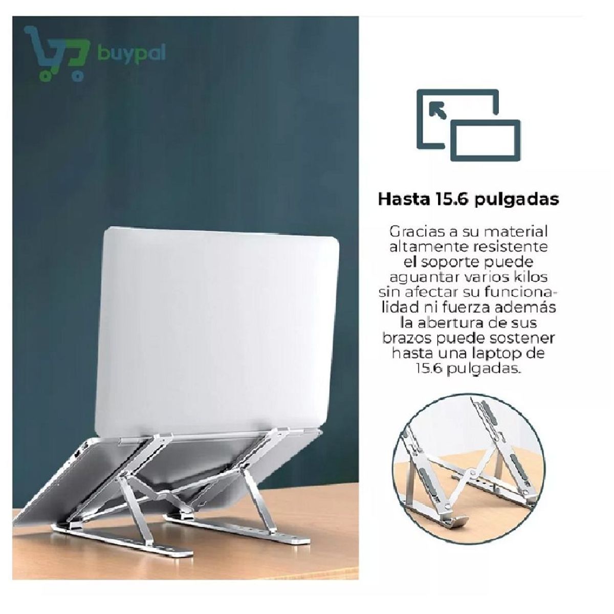GENERICO - Soporte Aluminio Plegable Para Laptop