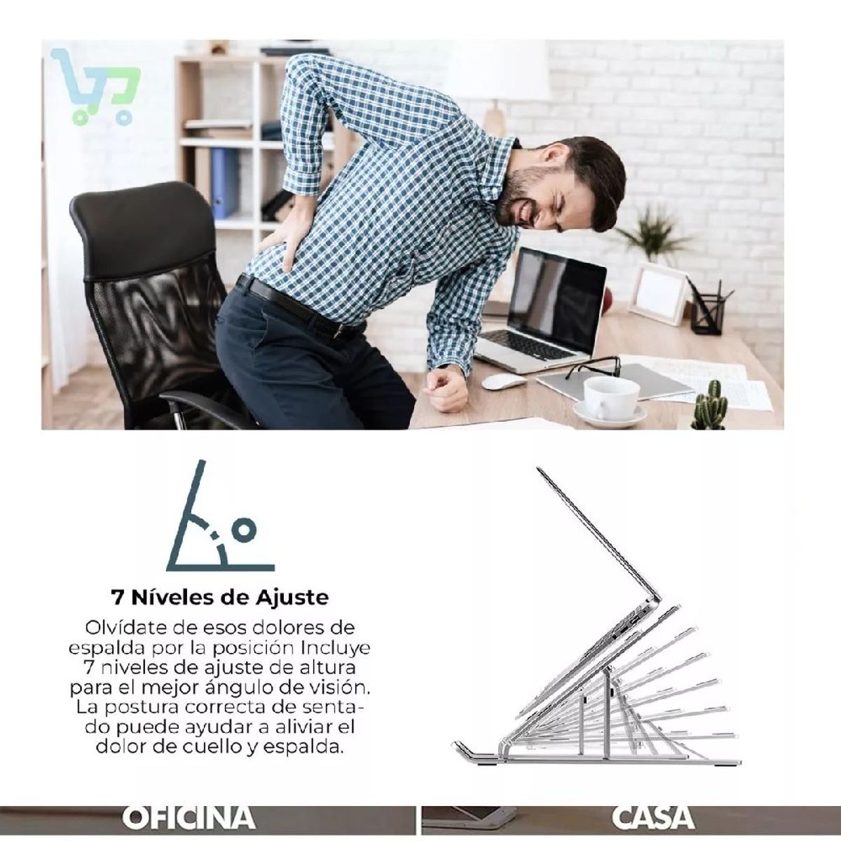 GENERICO - Soporte Aluminio Plegable Para Laptop