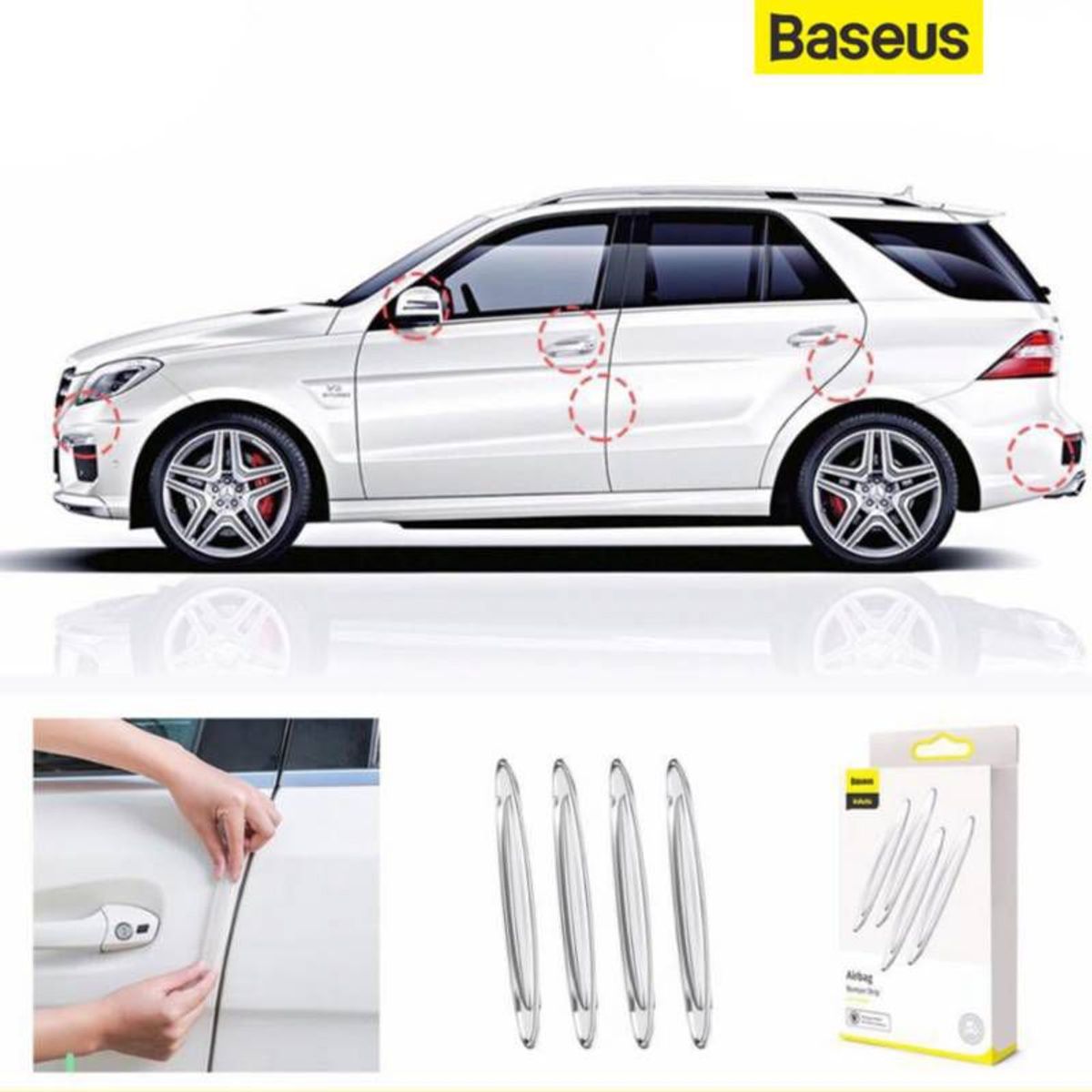 BASEUS - Protector Invisible Airbag Bumper para Puerta de Coche