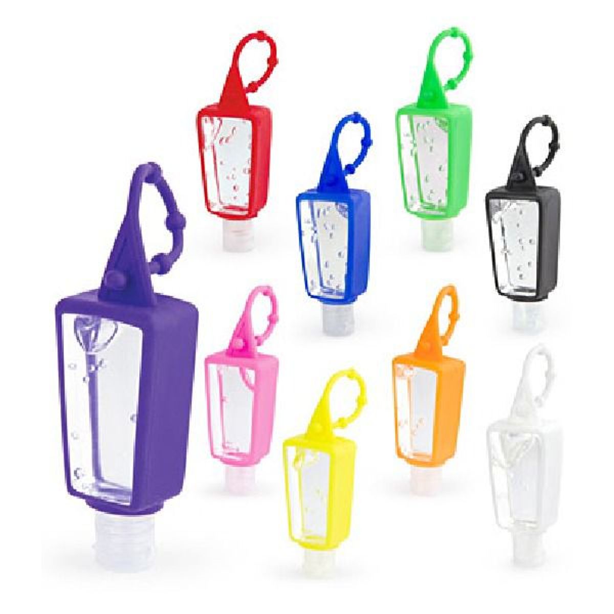 OEM - Pack de 12Frascos Llaveros para Gel Antibacterial 29mL