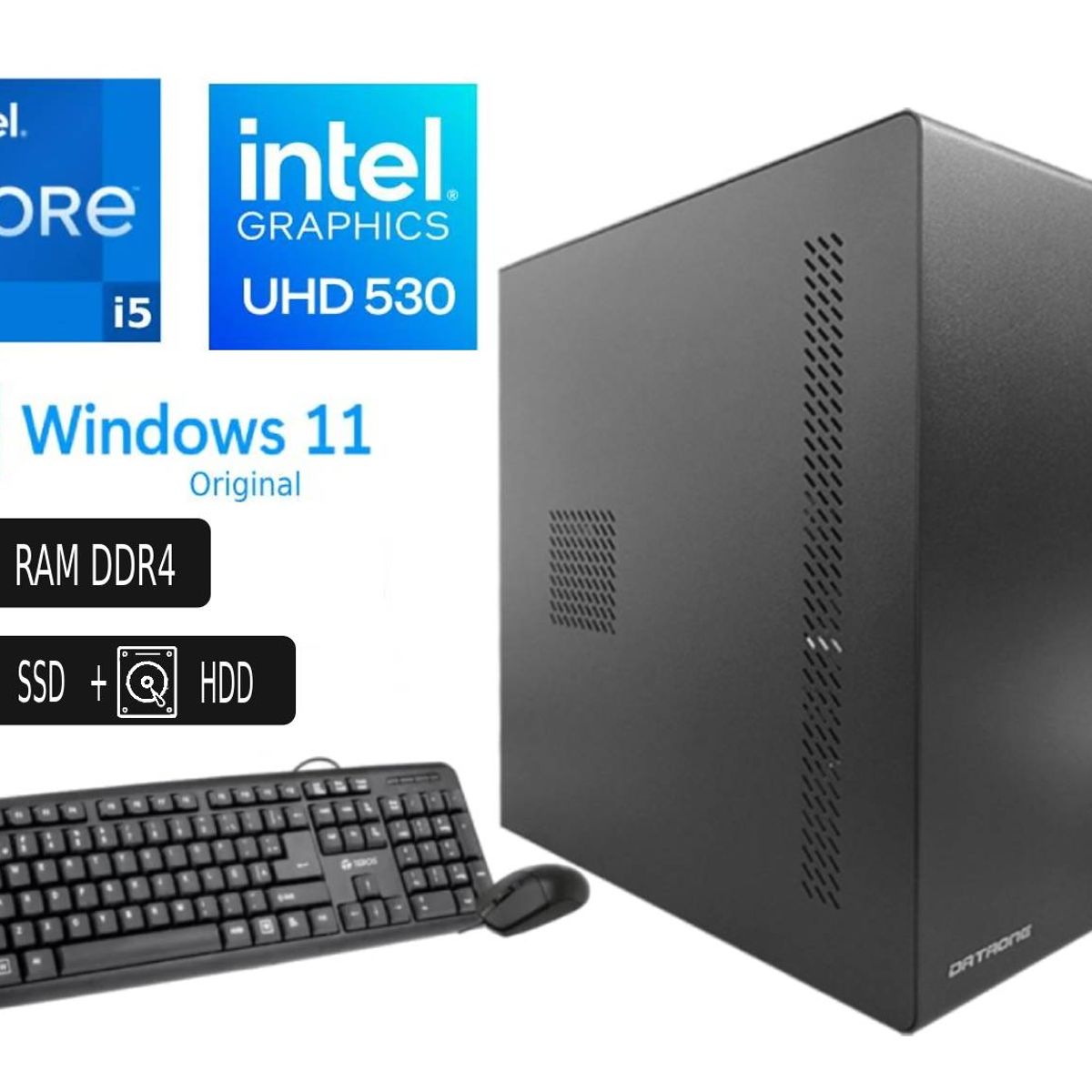 INTEL - COMPUTADORA PC INTEL Core i5 ,16GB Ram, 256 SSD + HDD EXTERNO REGALO