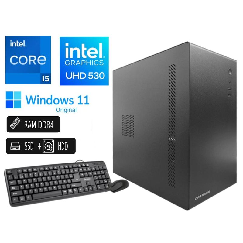 INTEL - COMPUTADORA PC INTEL Core i5 ,16GB Ram, 256 SSD + HDD