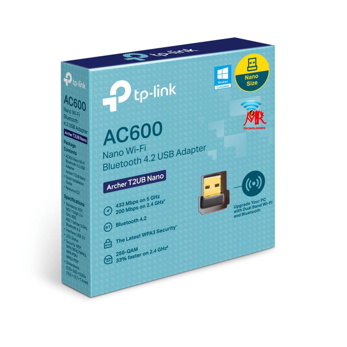 TP LINK - Archer T2UB Nano AC600 Nano Wi-Fi  Bluetooth TP-LINK