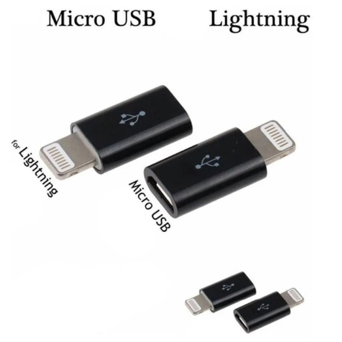 OEM - Adaptador Entrada V8 a Iphone Convertidor Micro USB  A Iphone 8Pines