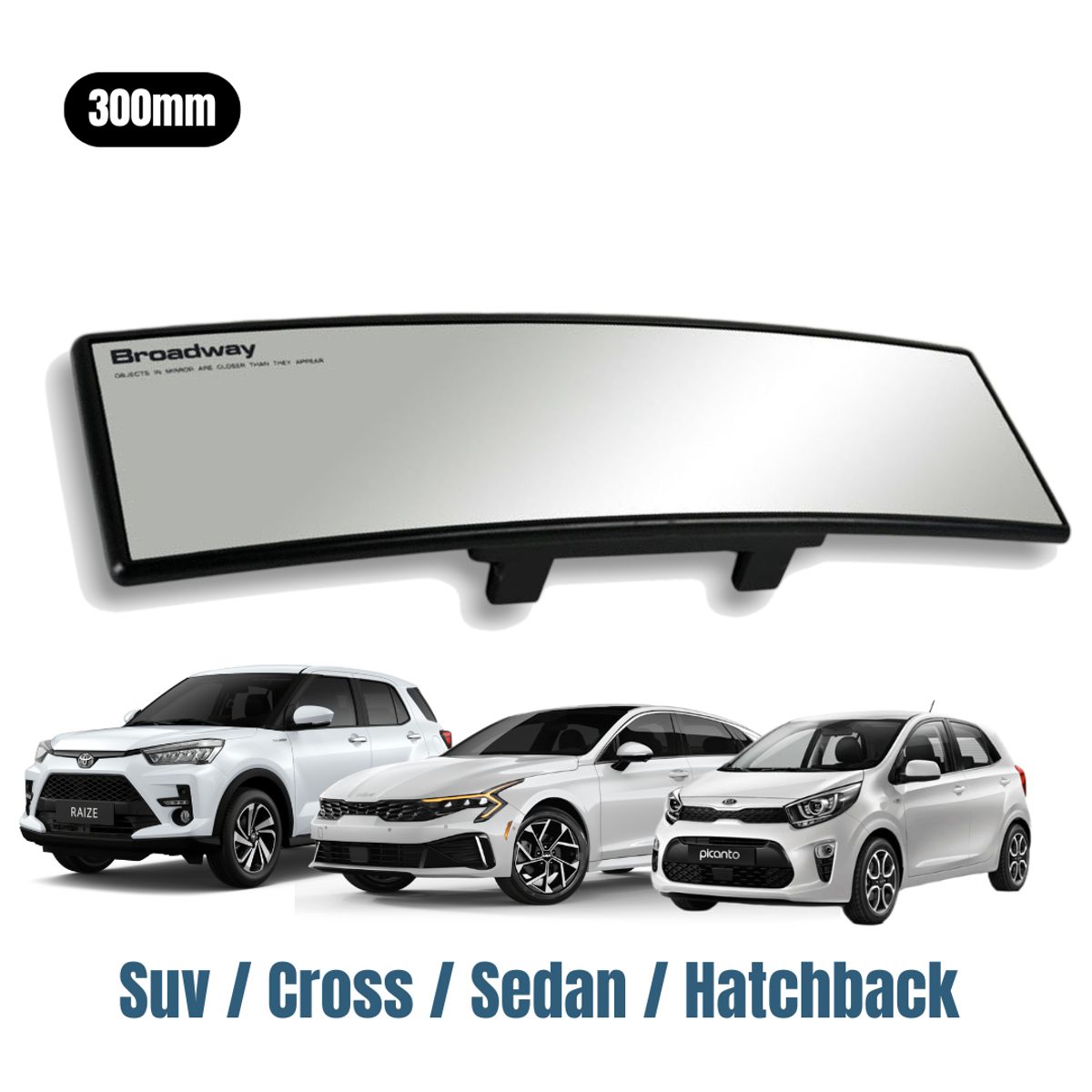 BROADWAY - Espejo Retrovisor de Punto Ciego de 300mm Curvo Broadway - BW747