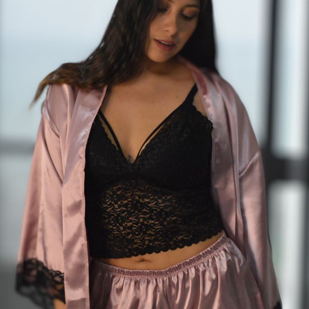 GENERICO - conjunto pijama rosada talla s m  / Sin bata