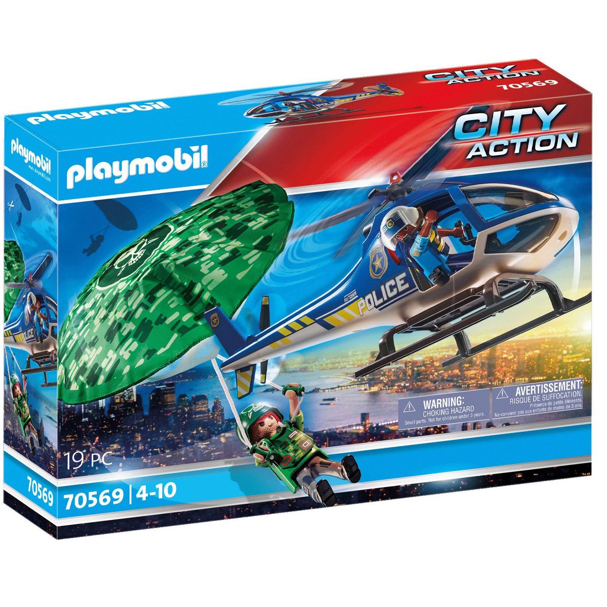 PLAYMOBIL - Playmobil City Action Persecución en Paracaidas