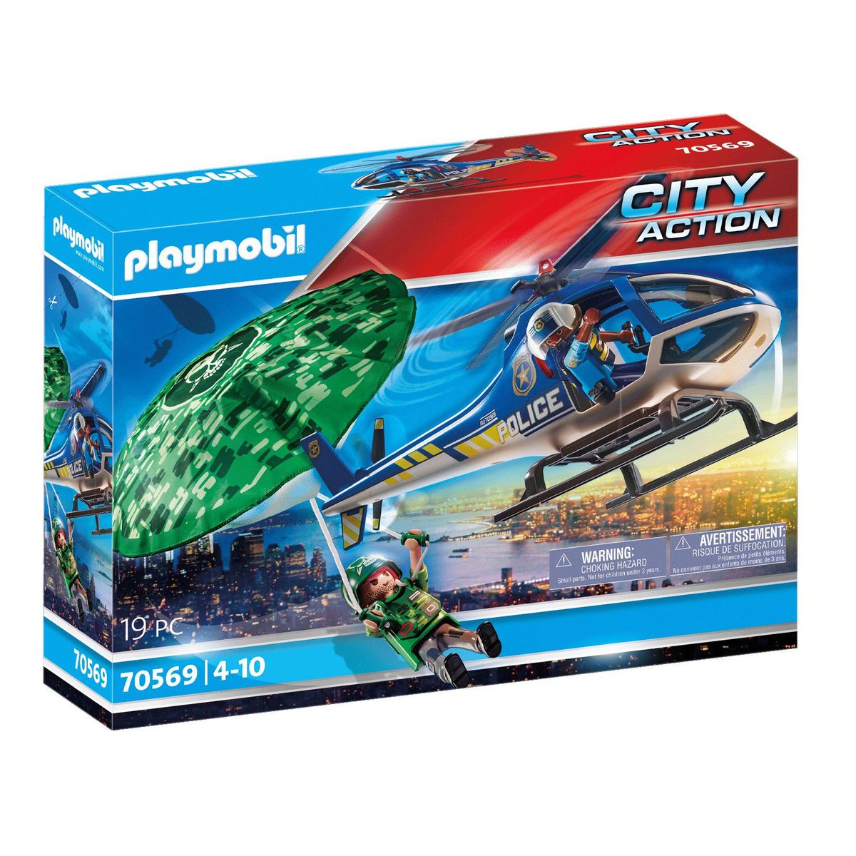 PLAYMOBIL - Playmobil City Action Persecución en Paracaidas