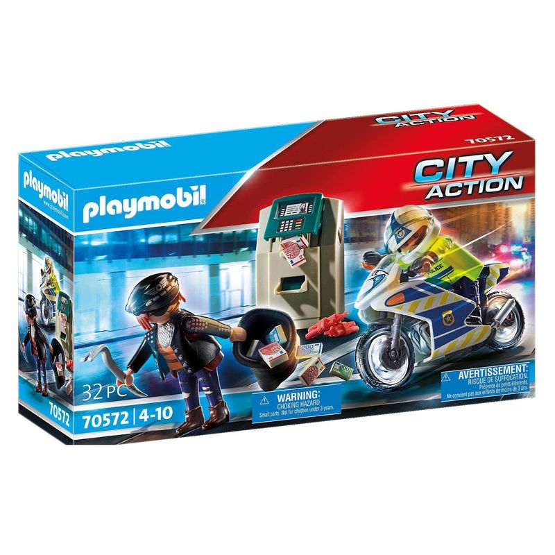 PLAYMOBIL - Playmobil City Action Persecución en Moto a Ladrón de Banco