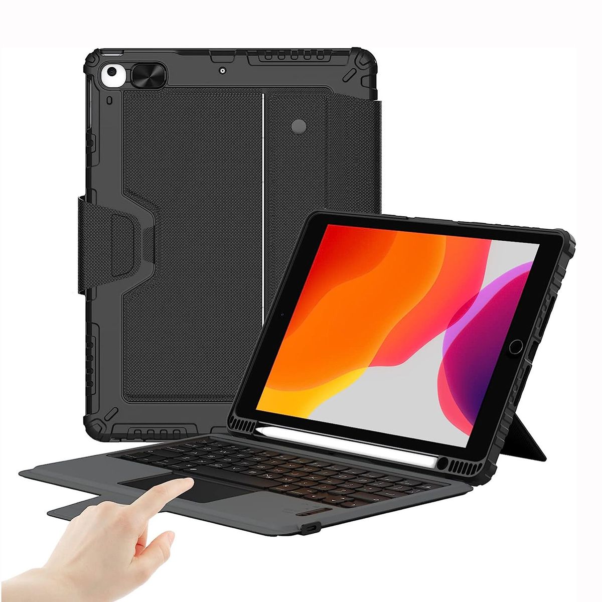 NILLKIN - Funda Teclado Para iPad 10.2 de 7ma 8va 9na Generación Touchpad 360°