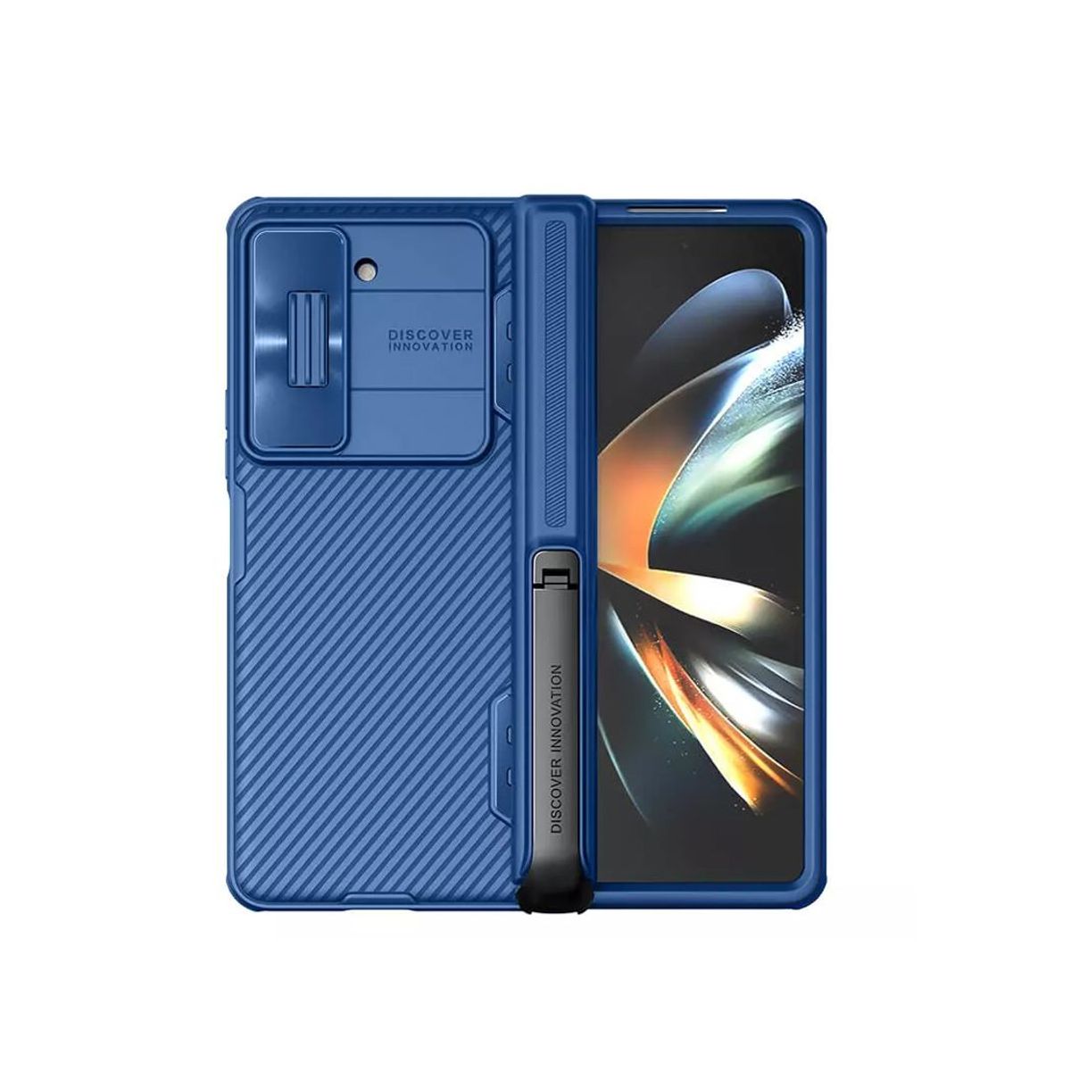 NILLKIN - Funda Nillkin Samsung Z Fold 5 Camshield Funda Híbrida Azul