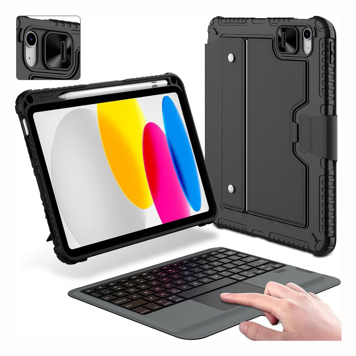 NILLKIN - Funda Teclado Para iPad 10ma y 11th (A16) 2025