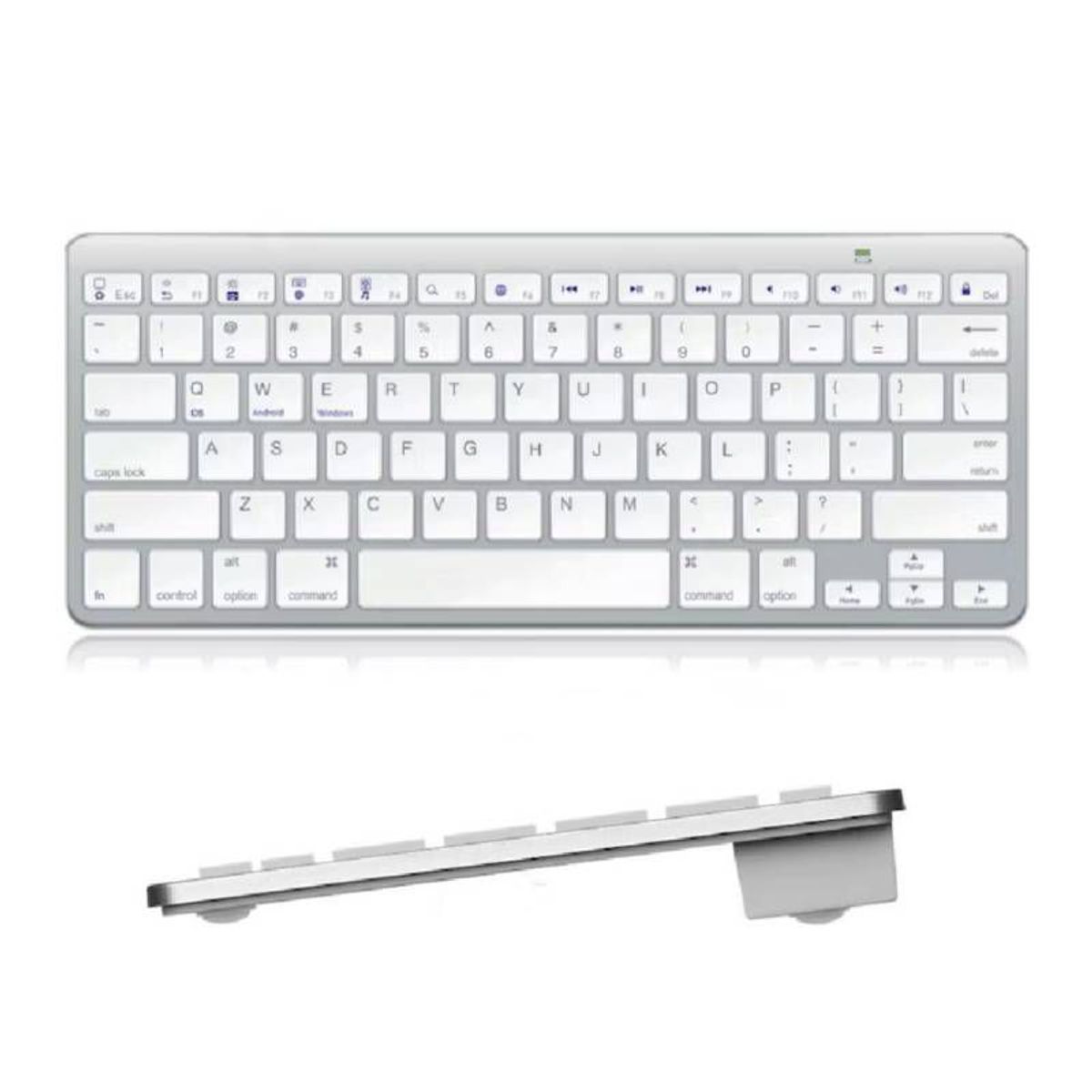 GENERICO - Teclado Blanco InalámbricoBLUETOOTHUltra Slim