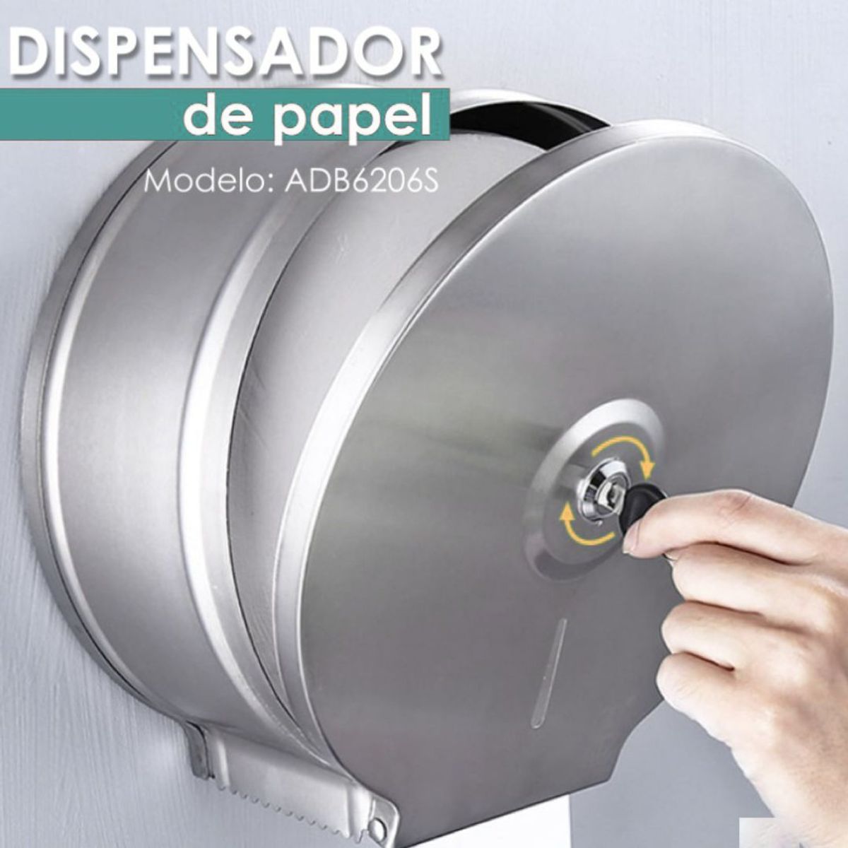 GENERICO - Dispensador de Acero para Papel Higiénico