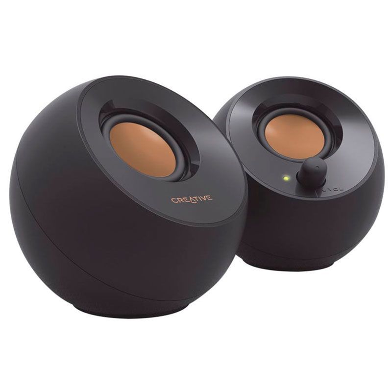 CREATIVE - Parlante Creative Pebble 2.0 Negro USB moderno de escritorio
