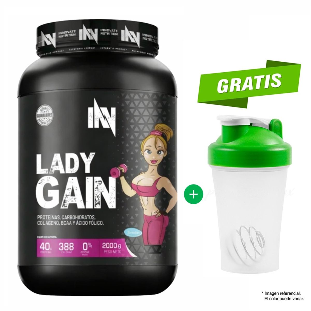 INN INNOVATE NUTRITION - Lady Gain 2Kg Proteína Innovate Nutrition Chocolate