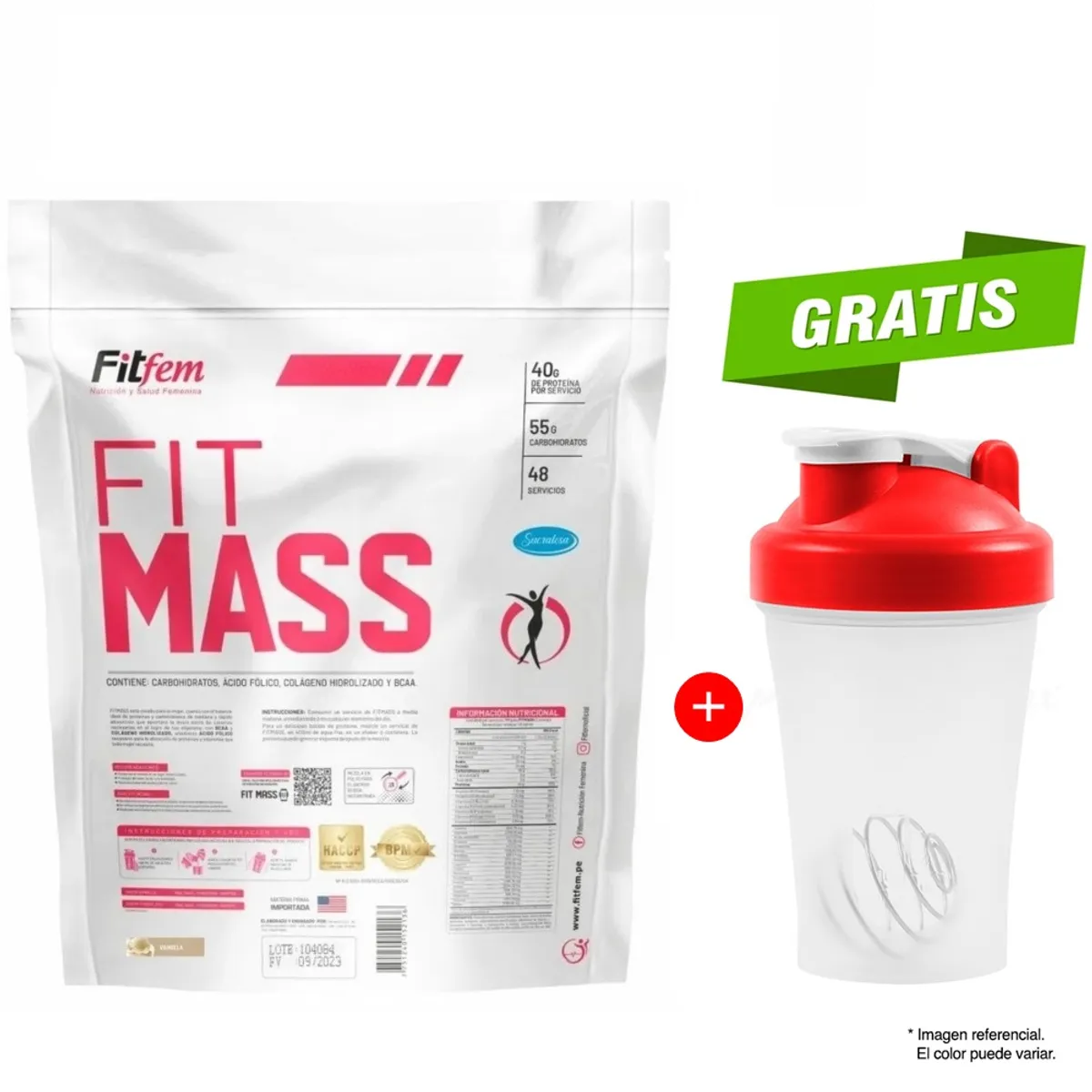 FITFEM - Proteína Fitfem Fit Mass 5kg Vainilla