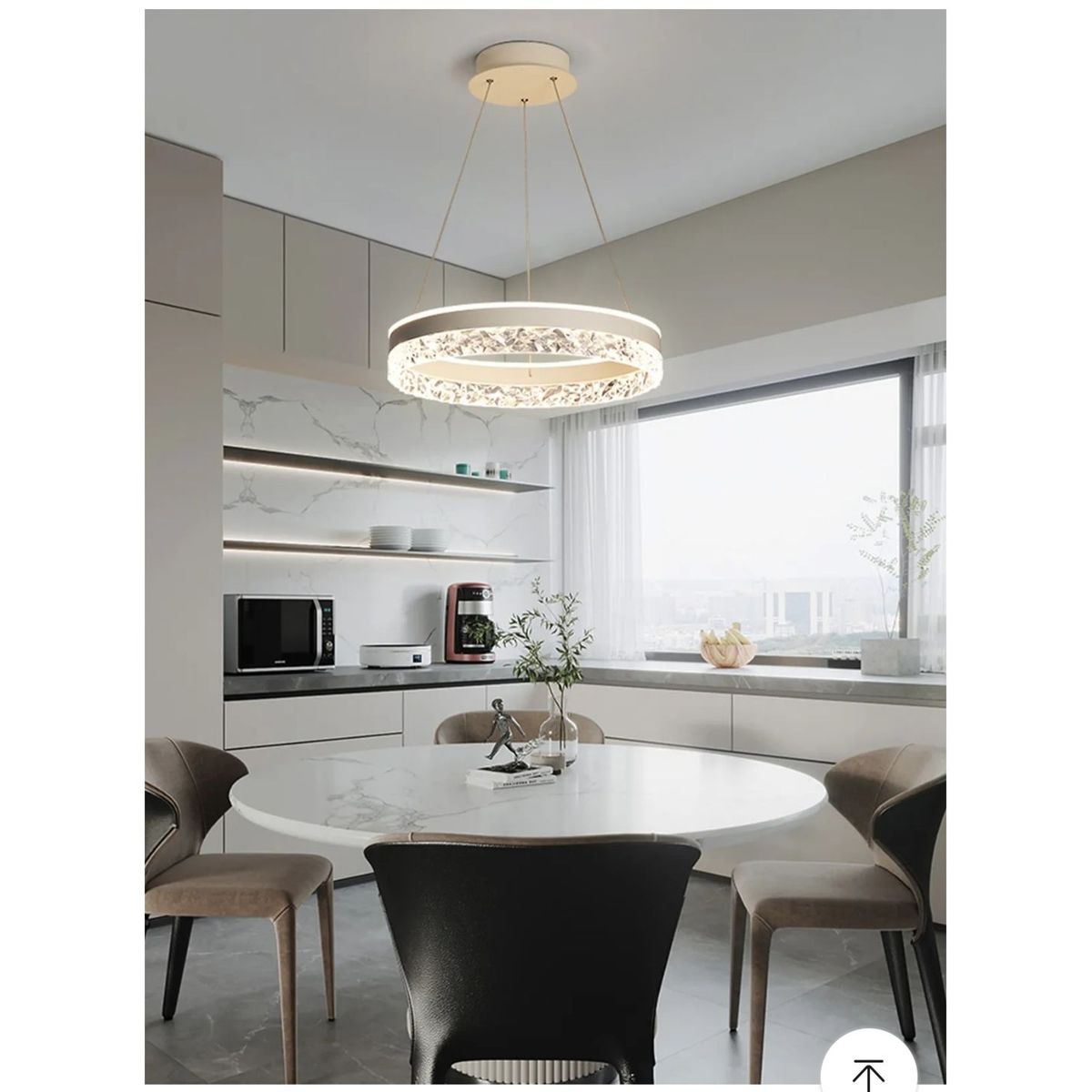 GENERICO - Lámpara de techo led aro blanco 3 luces