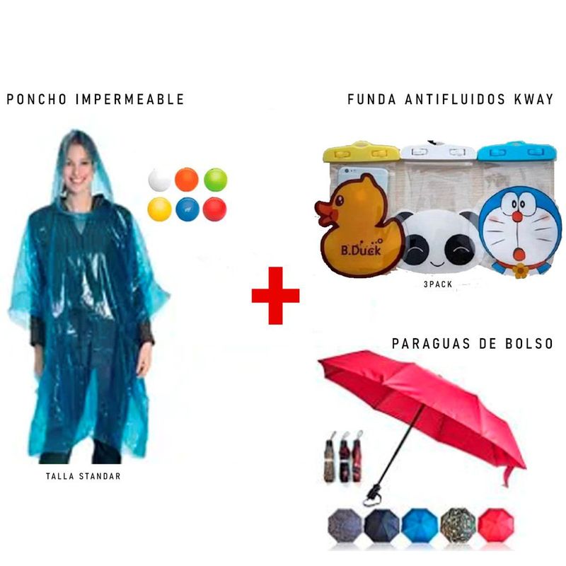 GENERICO - pack Lluvia y funda kaway