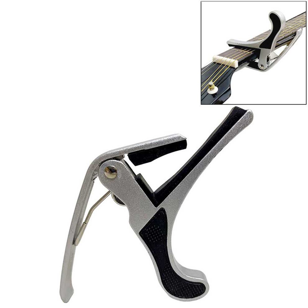 FREEMAN - Freeman - Capotraste a Presion de Facil Uso - Plateado