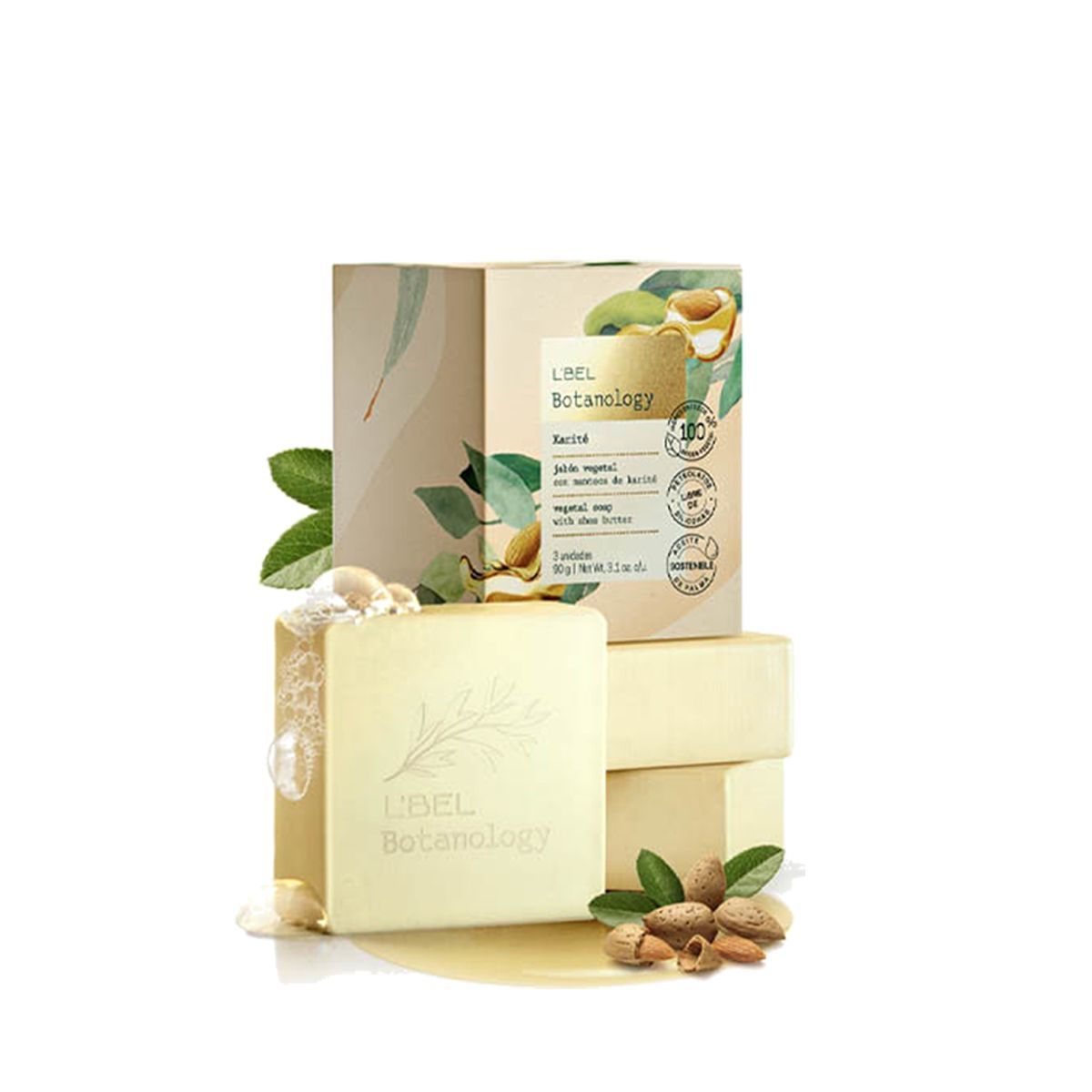 LBEL - Botanology Jabones Hidratantes Corporales Karité 3und x 90g