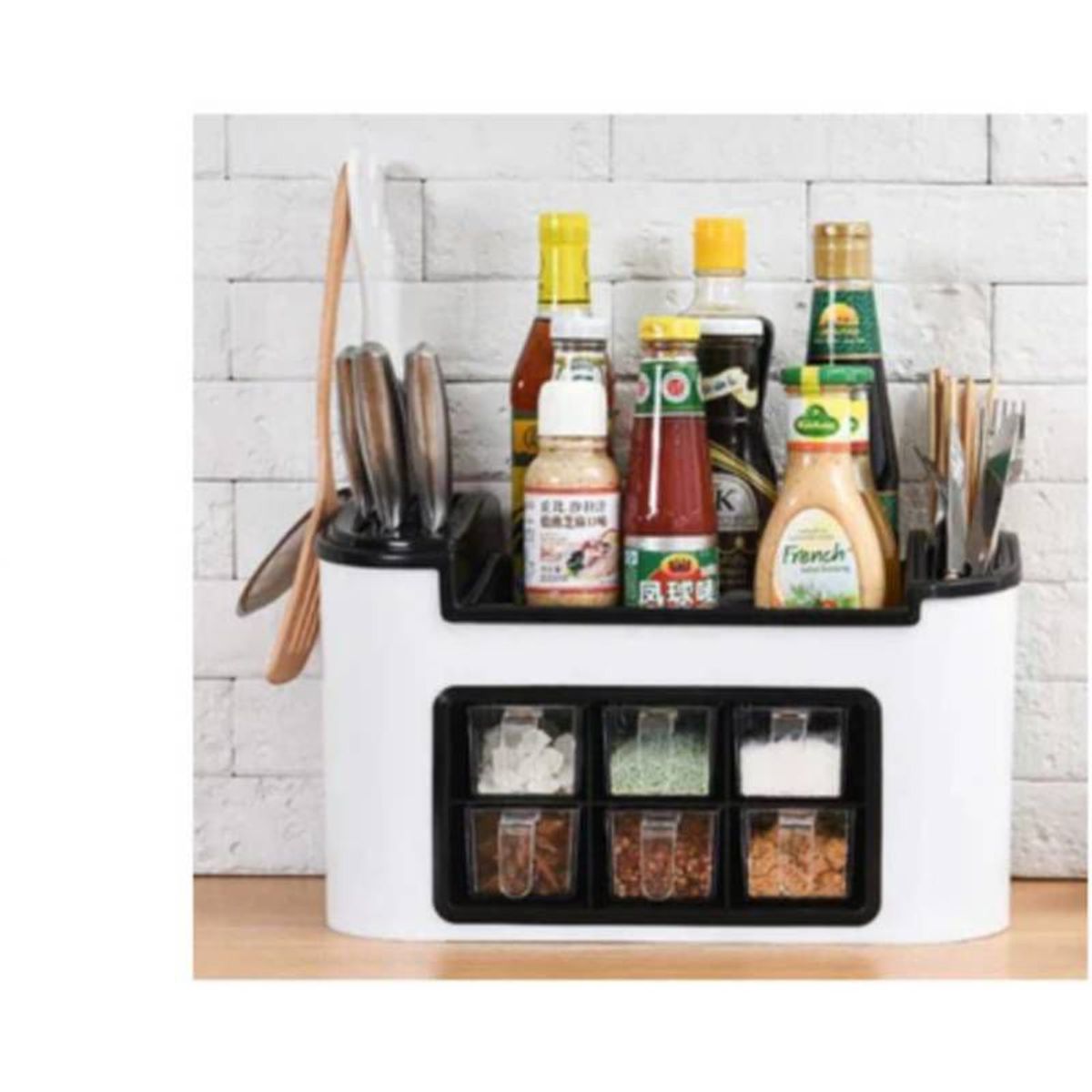 GENERICO - Organizador de cocina porta condimentos y porta cuchillos de calidad