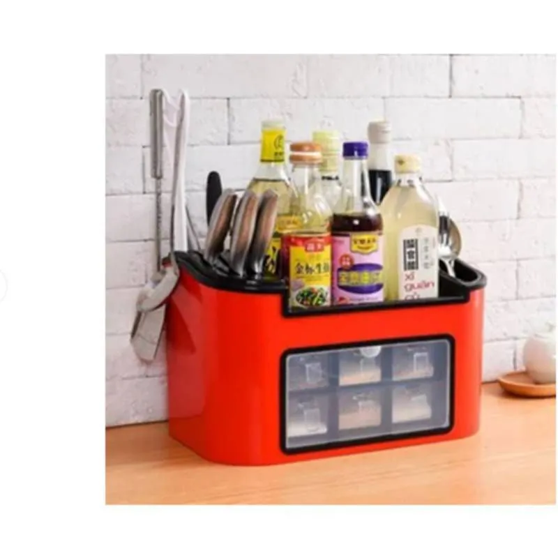 GENERICO - Organizador de cocina porta condimentos y porta cuchillos de calidad