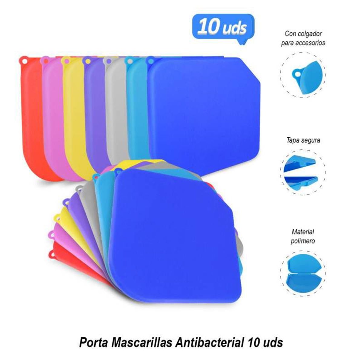GENERICO - Porta Mascarillas Antibacterial 10uds