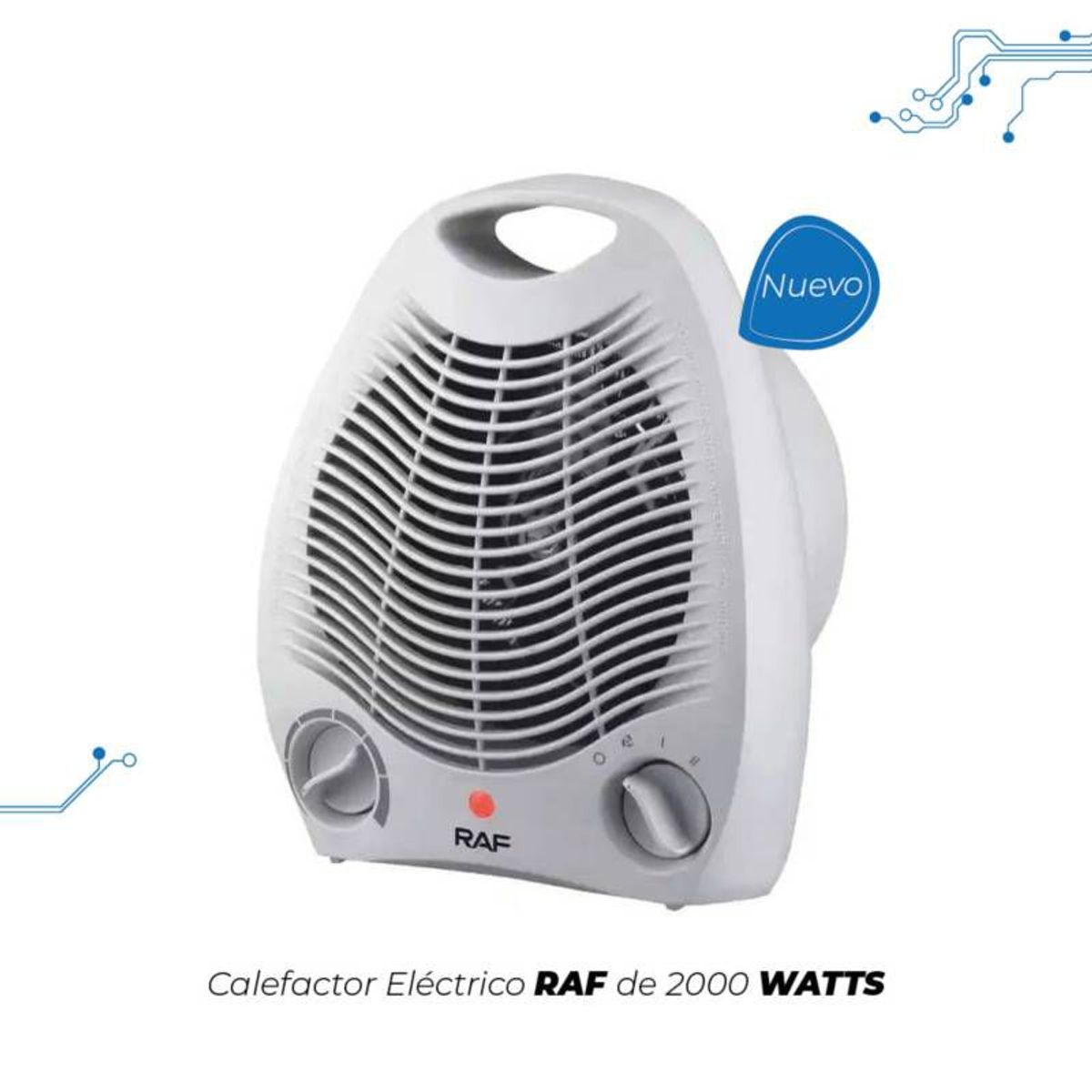 GENERICO - Calefactor RAF TERMOVENTILADOR Eléctrico Portátil 2000W