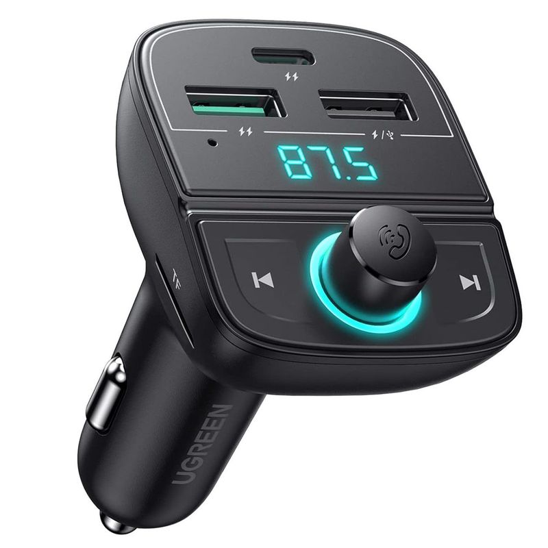 UGREEN - Adaptador FM Bluetooth Ugreen para carro PD/QC 3.0 iPhone CD229 80910