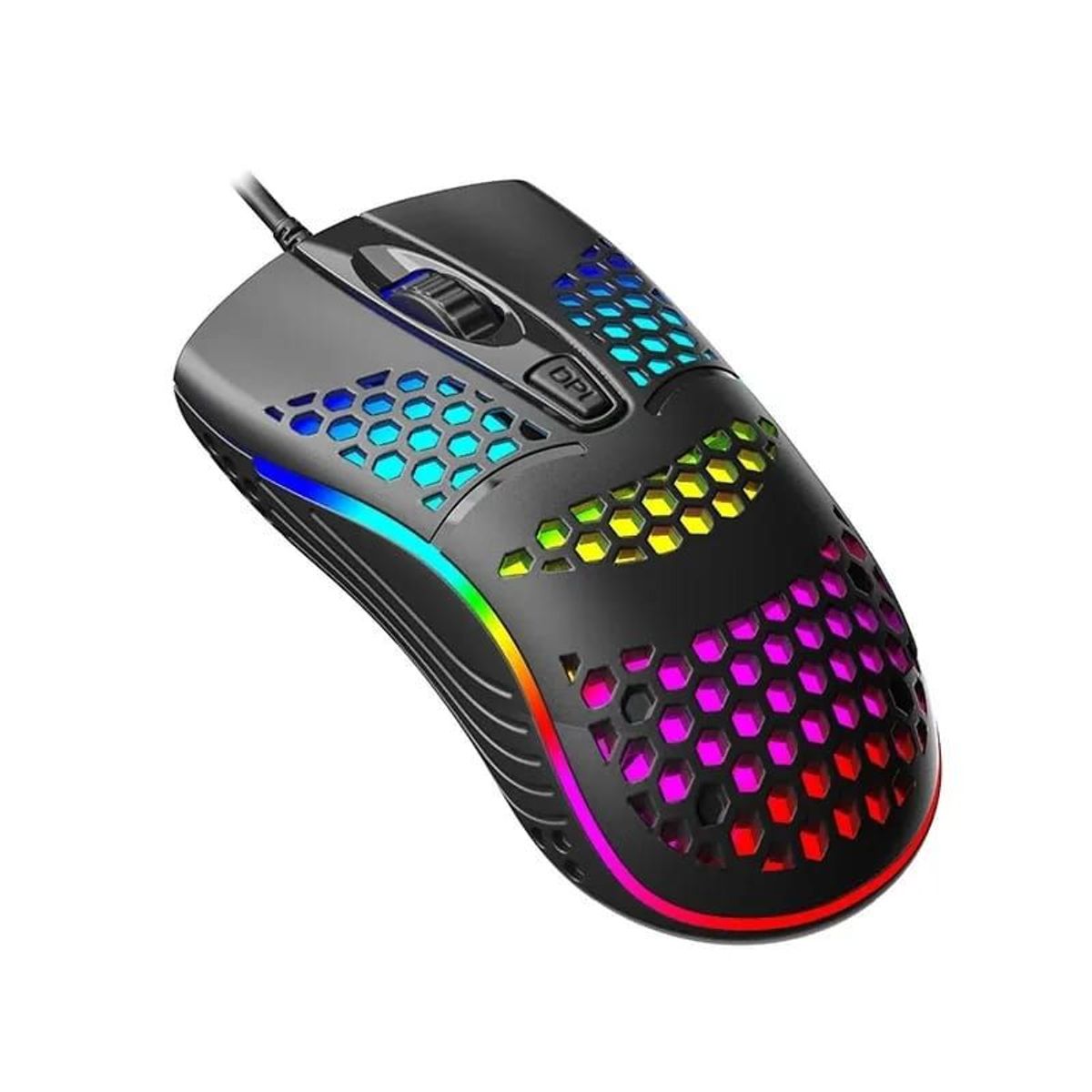 GENERICO - Mouse Optico USB Alambrico RGB Para PC Laptop M10 Gaming 1600 DPI