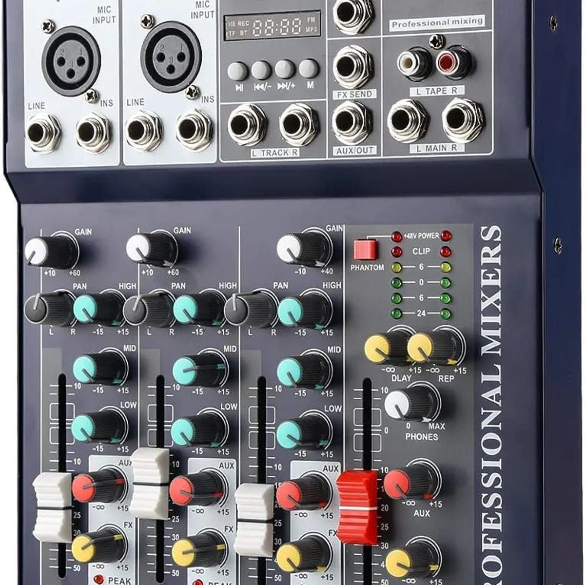 OEM - Mezclador de Audio Profesional 4 Canales Mezclador Audio USB Bluetooth