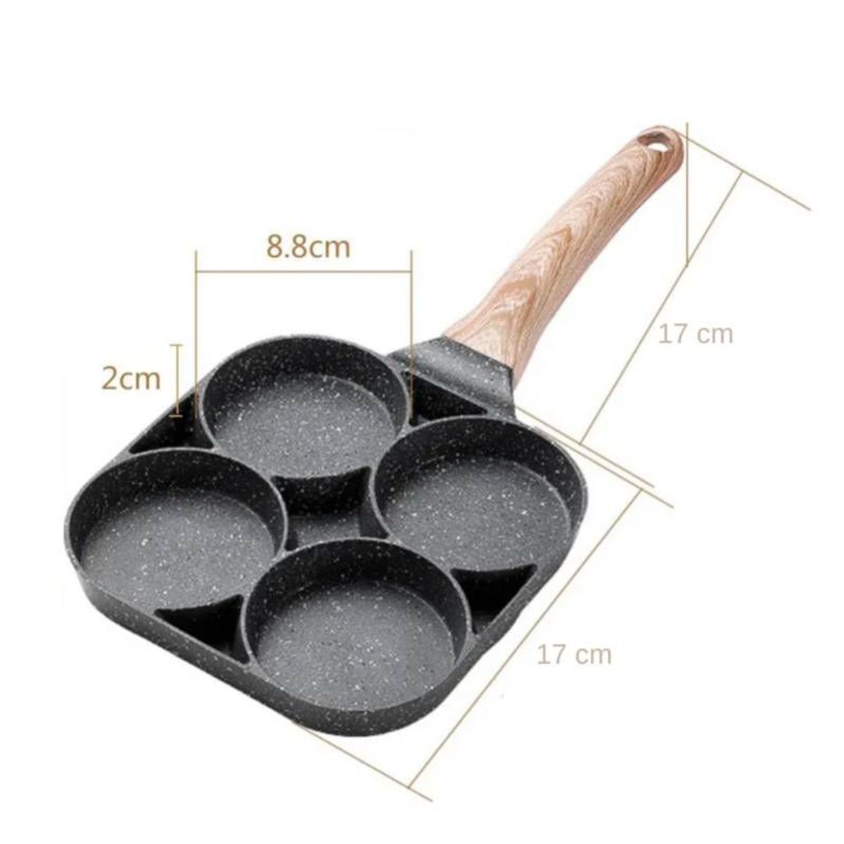 GENERICO - Sartén de Teflón Eco Friendly Antiadherente 4 Divisiones