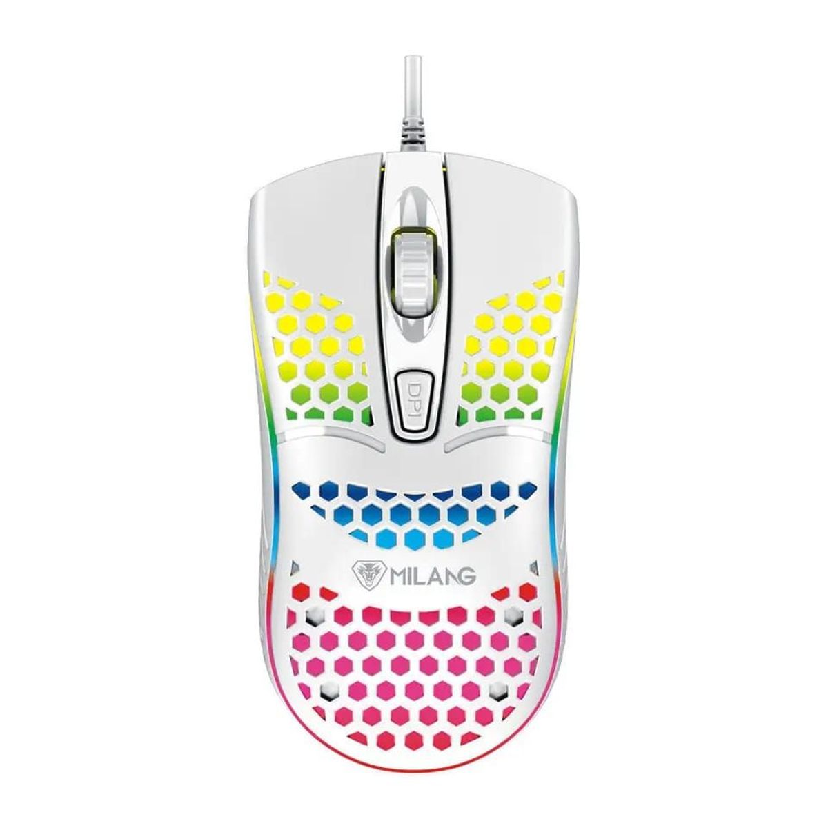 GENERICO - Mouse Optico USB Alambrico RGB Para PC Laptop M10 Gaming 1600 DPI