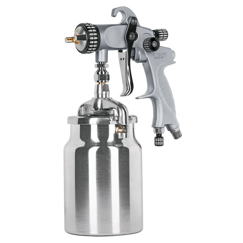 TRUPER - Pistola p/pintar succión HVLP vaso aluminio, 1.4 mm, Expert