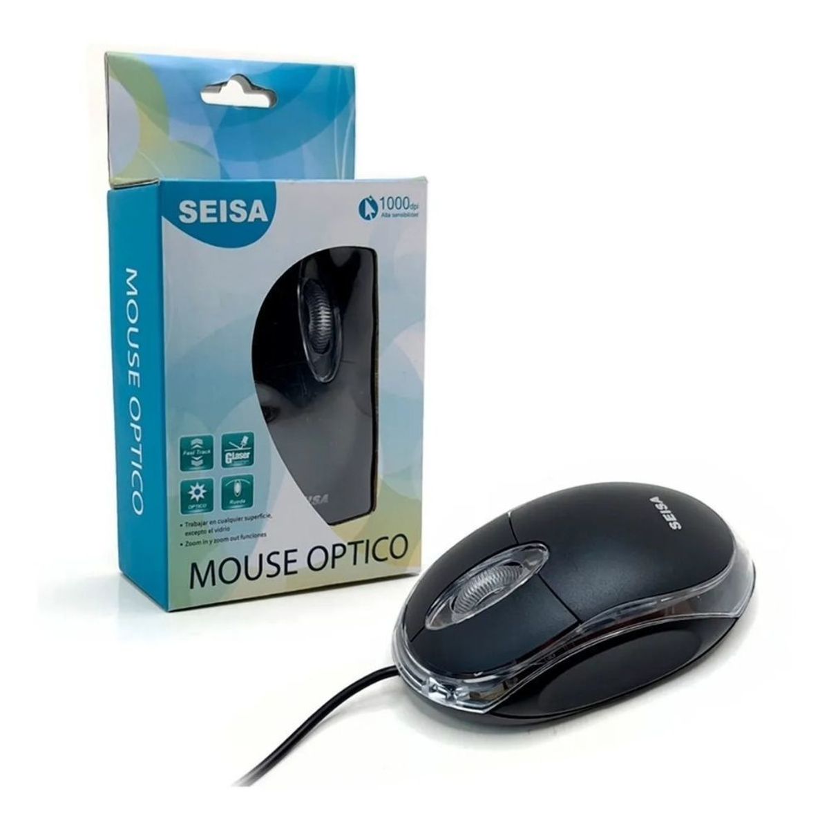 OEM - Mouse Optico 1000dpi Sensibilidad Original SEISA Rueda 3D Interfaz USB