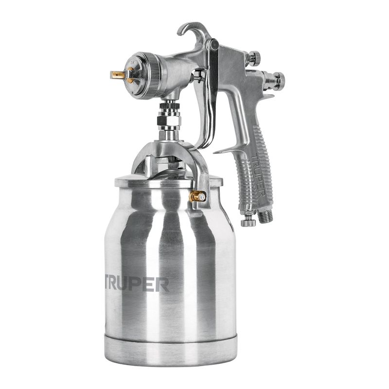 TRUPER - Pistola p/pintar succión HVLP vaso aluminio, 1.4 mm.