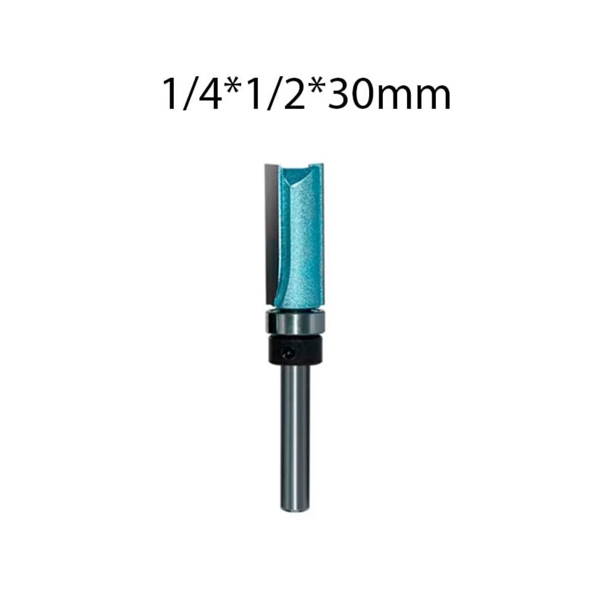 GENERICO - Fresa Copiadora Recta Vástago de 1/4*1/2*30mm. 1 Pza.  Marca TIDEWAY