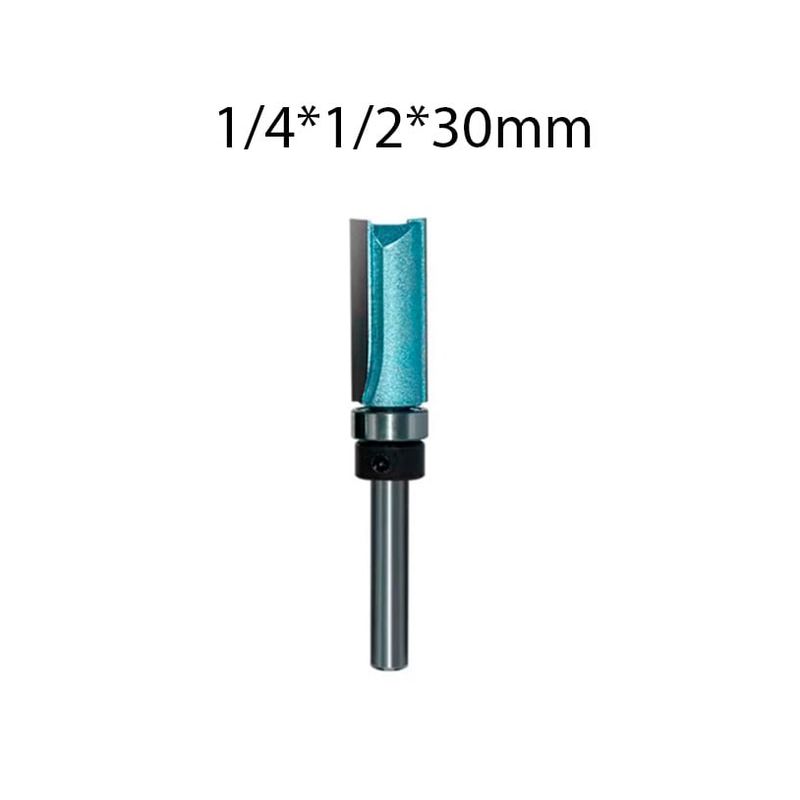 GENERICO - Fresa Copiadora Recta Vástago de 1/4*1/2*30mm. 1 Pza.  Marca TIDEWAY