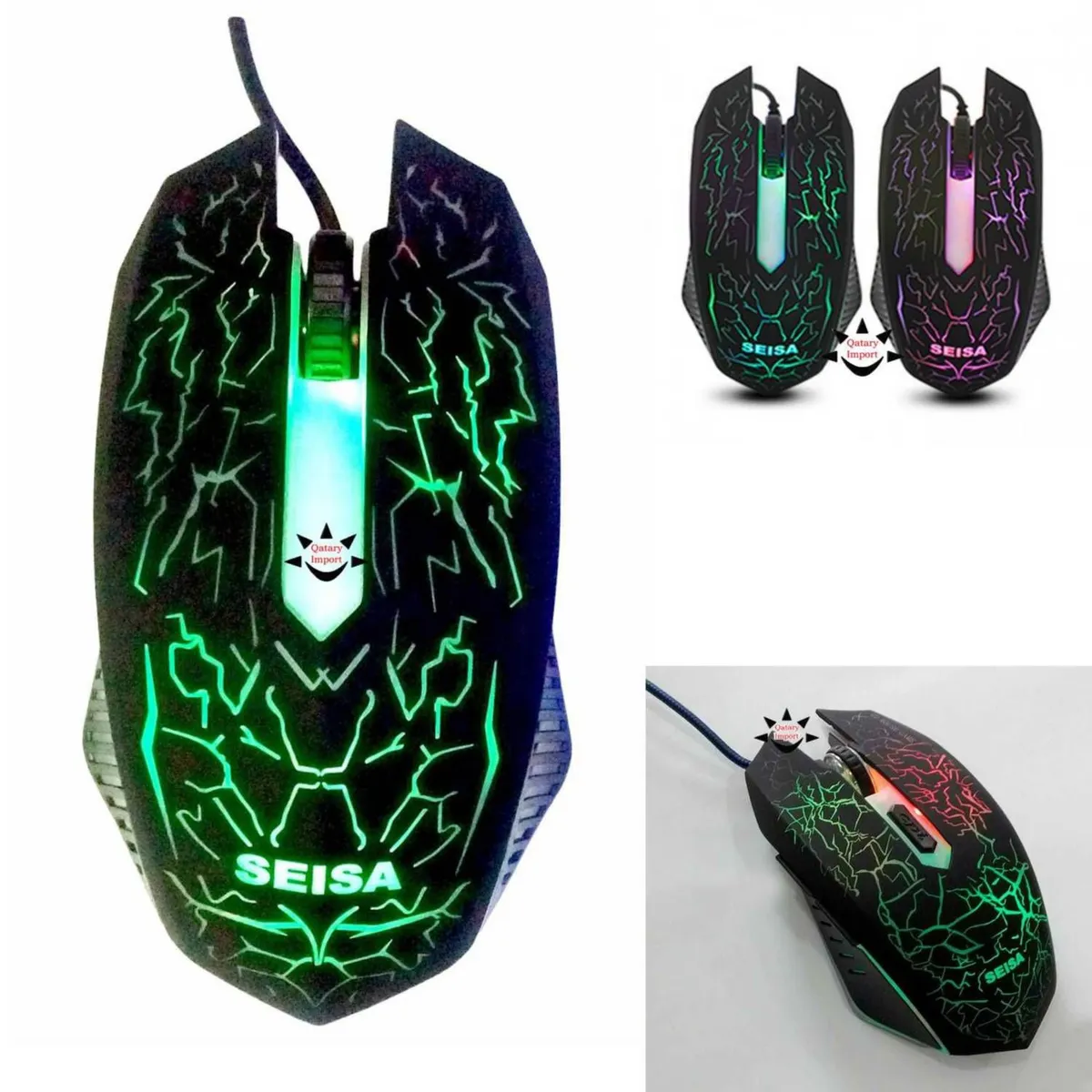 OEM - Mouse Optico Gamer Camaleon Cambia Color LED Ergonómico