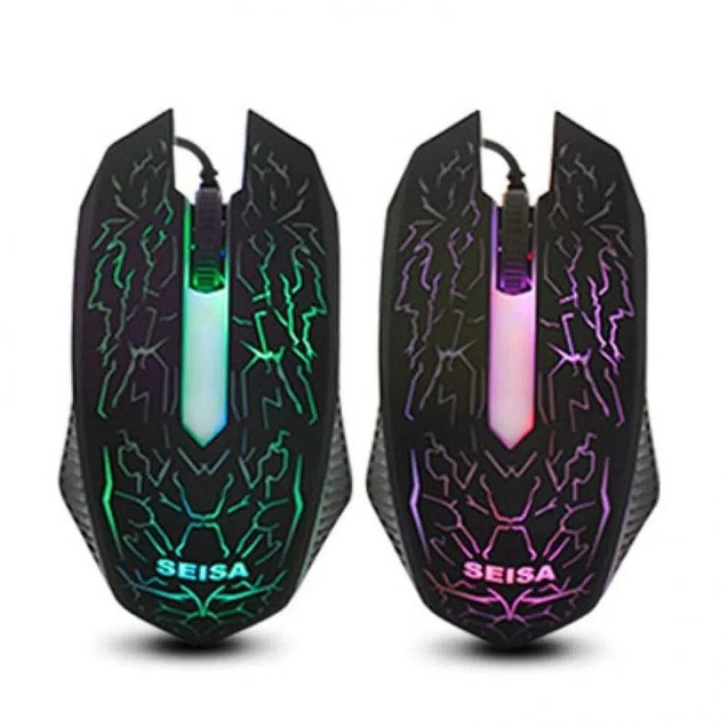 OEM - Mouse Optico Gamer Camaleon Cambia Color LED Ergonómico
