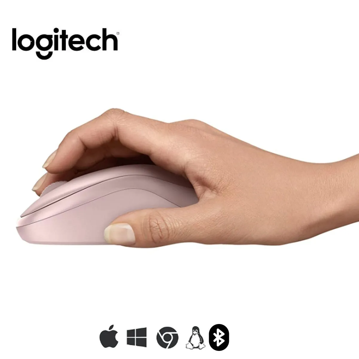 LOGITECH - Mouse Logitech M240 Silent Bluetooth Rosado