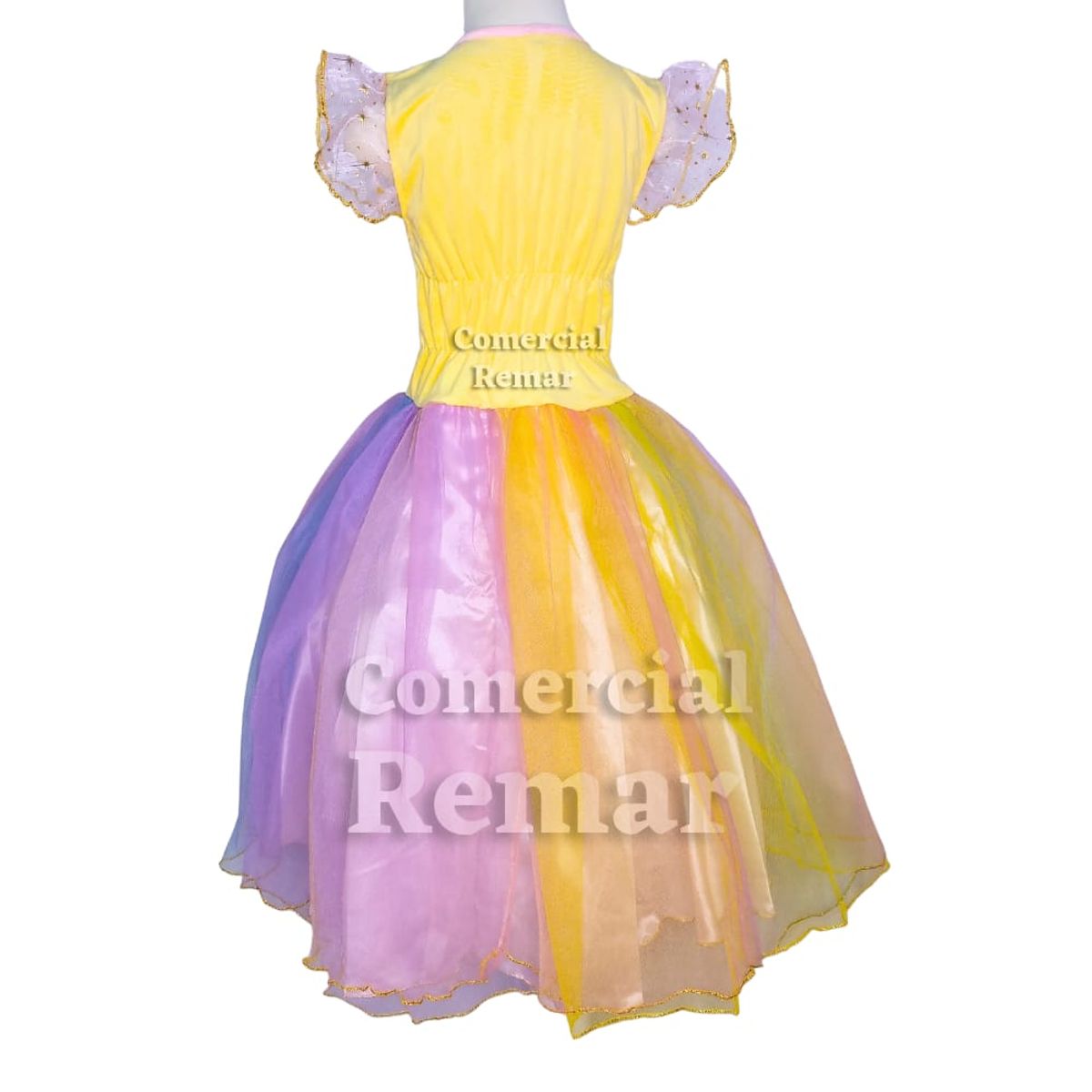 GENERICO - Vestido Princesa Unicornio Multicolor para Niña - Talla 4 a la 16