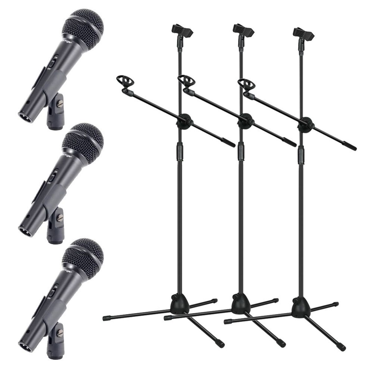 BEHRINGER - Microfonos Dinamicos Behringer XM1800S con + 3 Parantes.